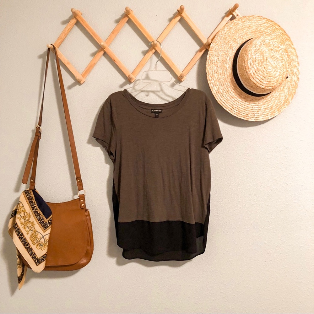 Express color block tee